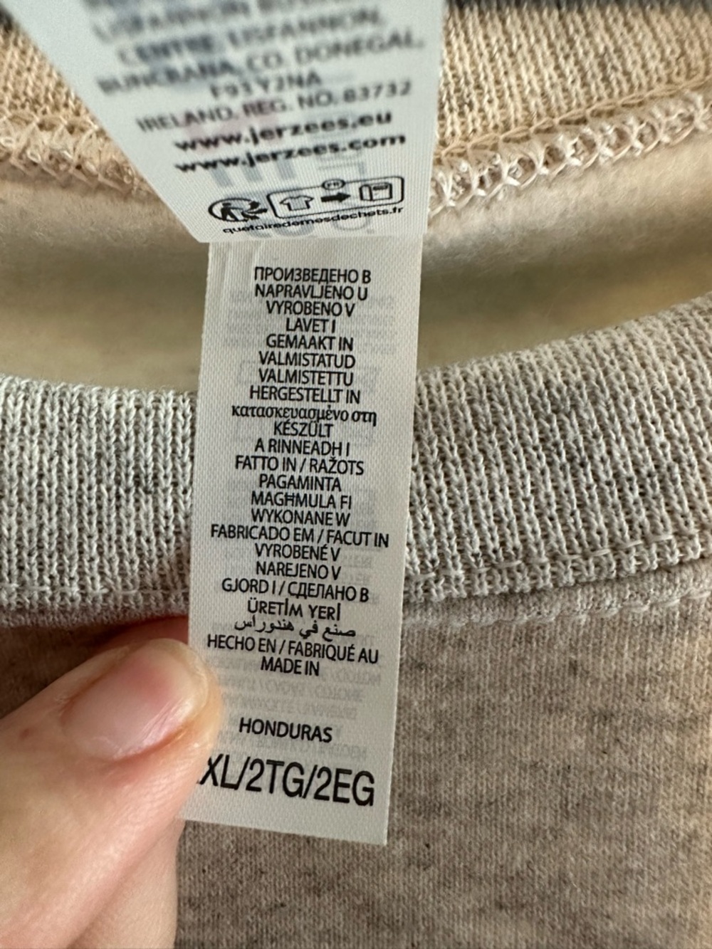 Jerzees | Adorable Heathered Gray Champagne Sweatshirt - Picture 4 of 6